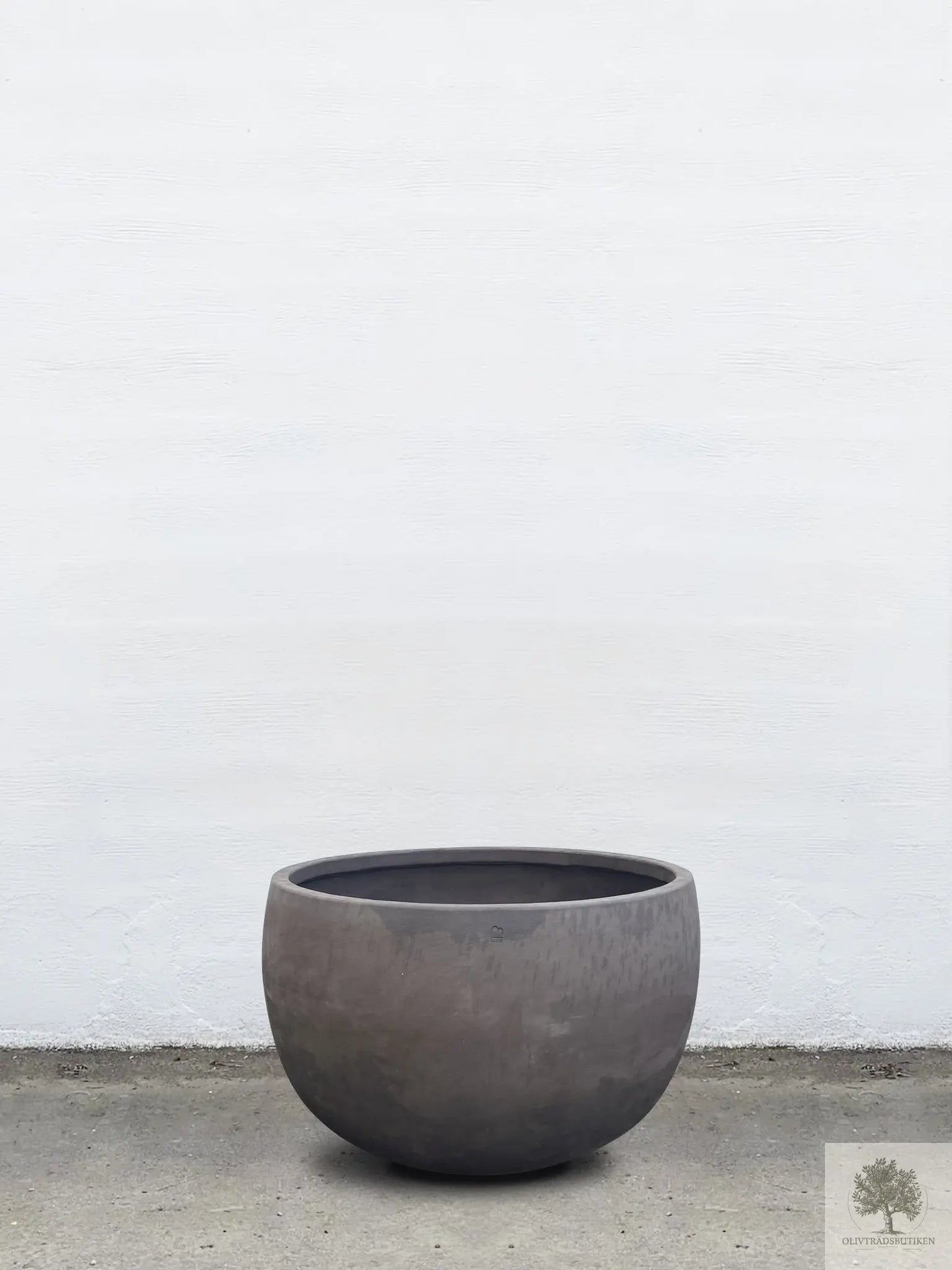 Terrakottakruka - grå brun - Låg rund - 64-120 cm Olivträdsbutiken